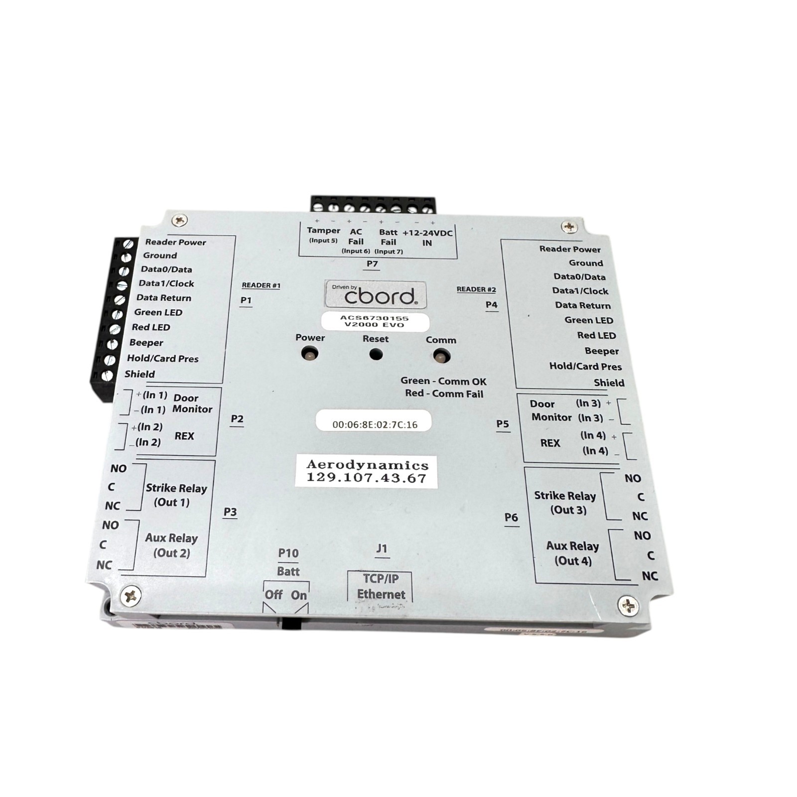 HID VertX EVO V2000 Access Control Reader Board 72000BEP0N01A Cbord