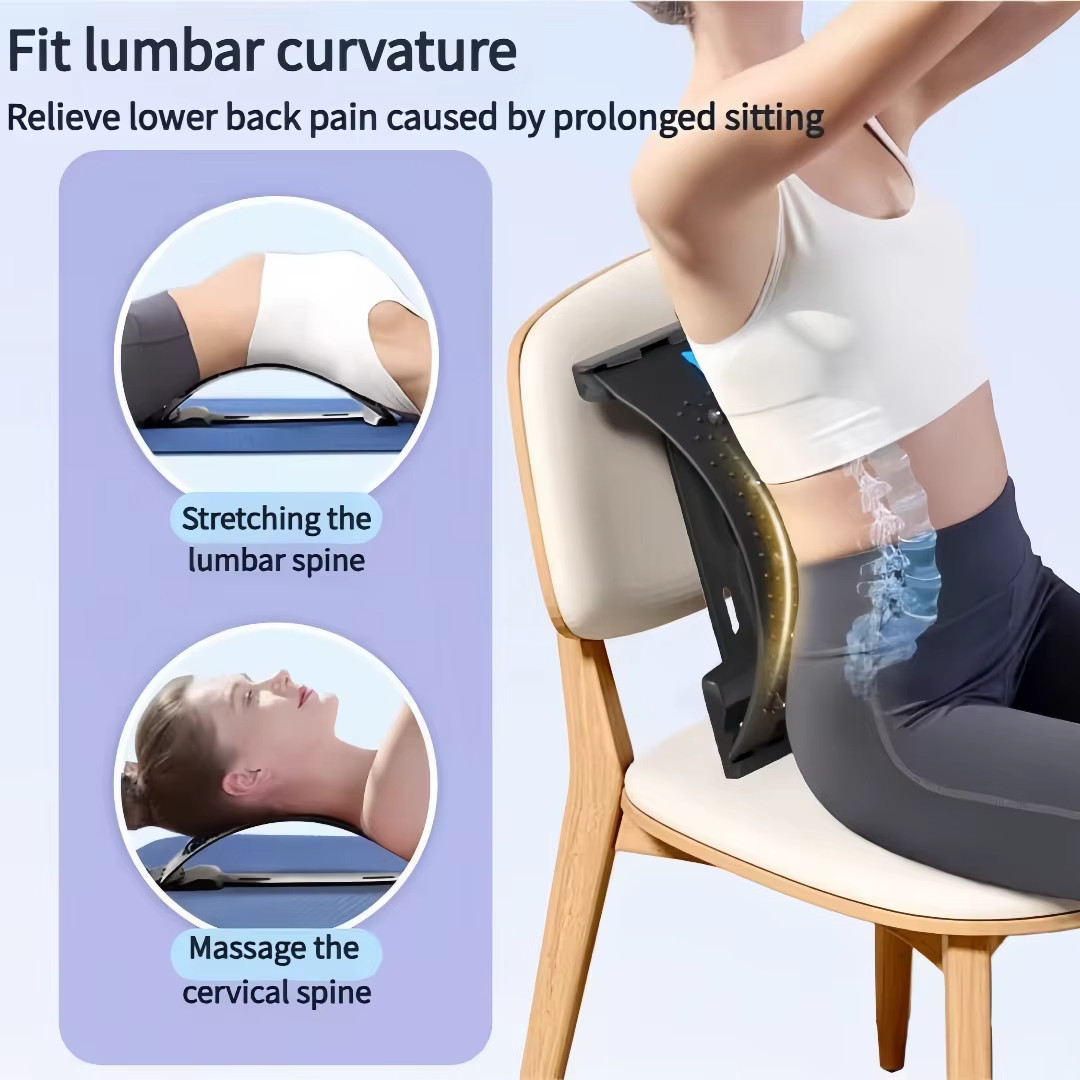 Back Stretcher for Lower Back Pain Relief, Back Cracking Device, Multi-Level
