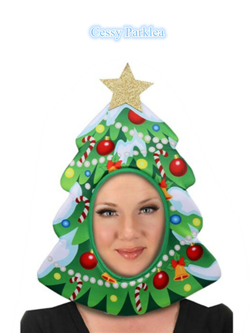 U-C5 Unisex Christmas Tree Hat Cap NOVELTY Xmas Party Carnival Fair Costume
