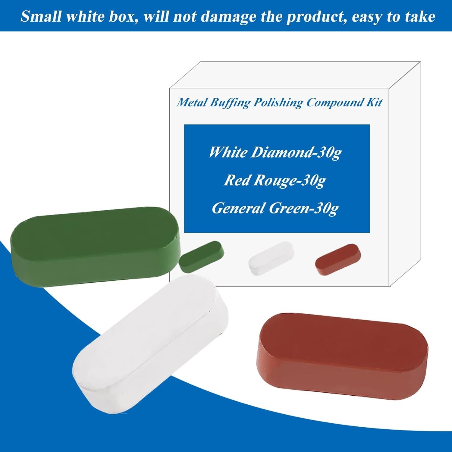 Metal Buffing Polishing Compound Kit,Buffing Wheel Compound Including White D...