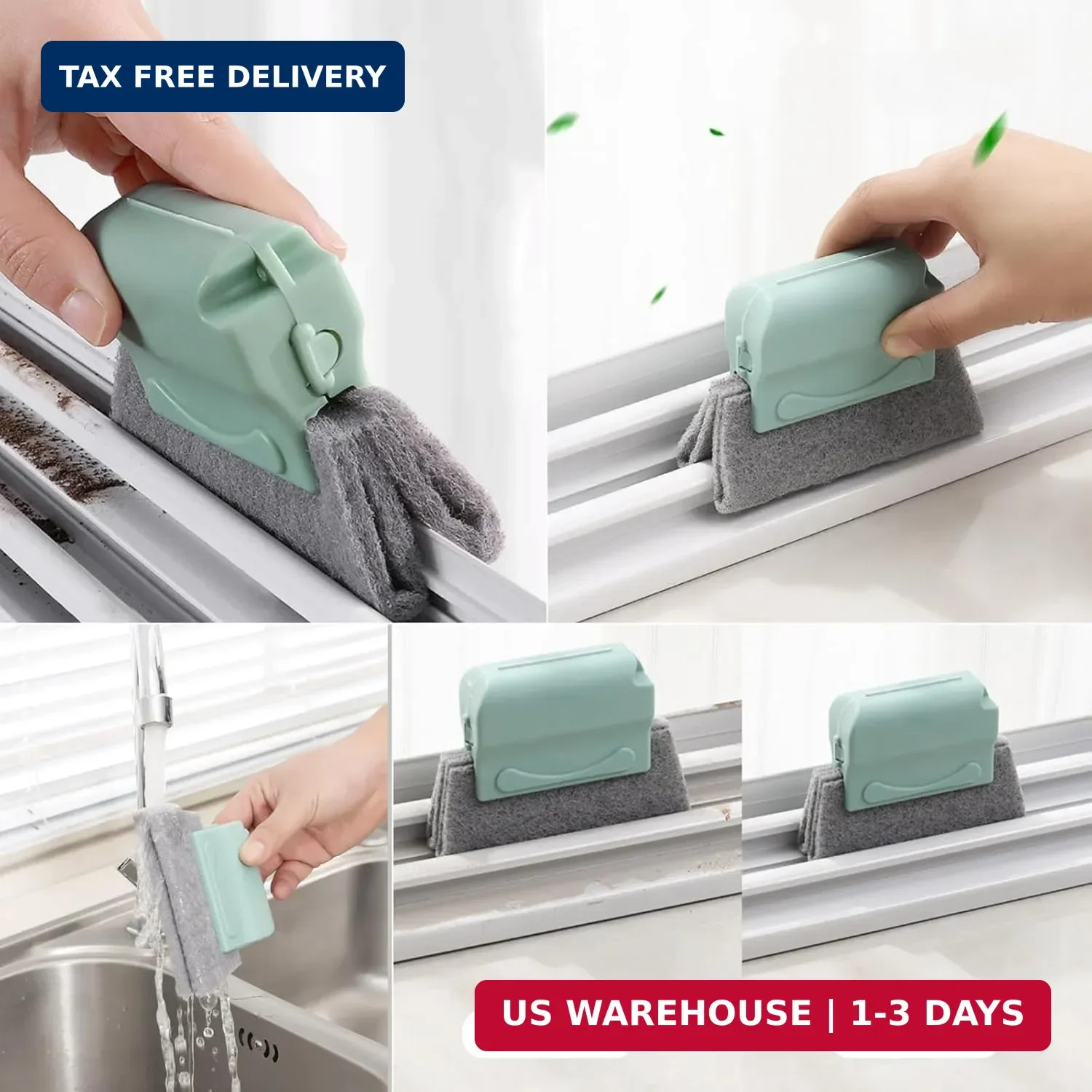 CRAFNEW 14Pcs Window Track Cleaning Tools, Deep Clean Groove Gap cleaning brush