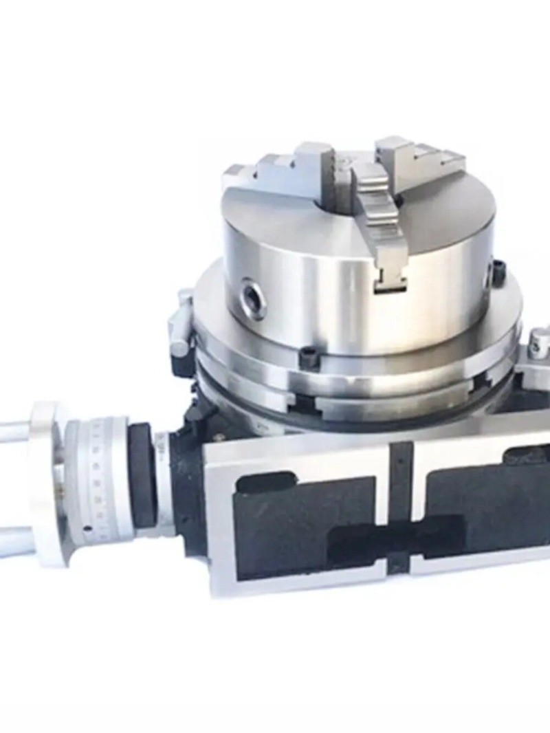 Universal Indexing Plate Rotary Table with Three-Jaw Chuck and Indexing Head