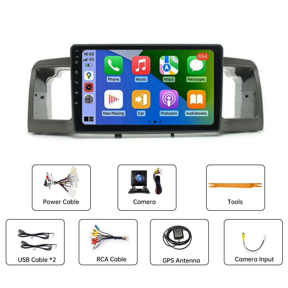 For Toyota Corolla 2003-2008 Android 14.0 Apple Carplay Car Stereo Radio GPS Nav