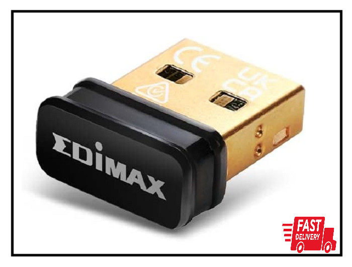 Edimax Wi-Fi 4 802.11n Adapter for PC N150 Nano USB Adapter, 150Mbps, Smallest W