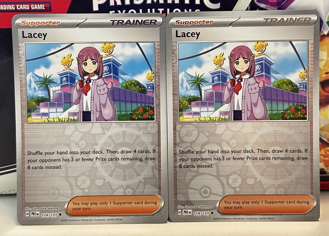 (Set Of 2) Pokemon Mega Evolution Reverse Holo - Lacey (114/131)