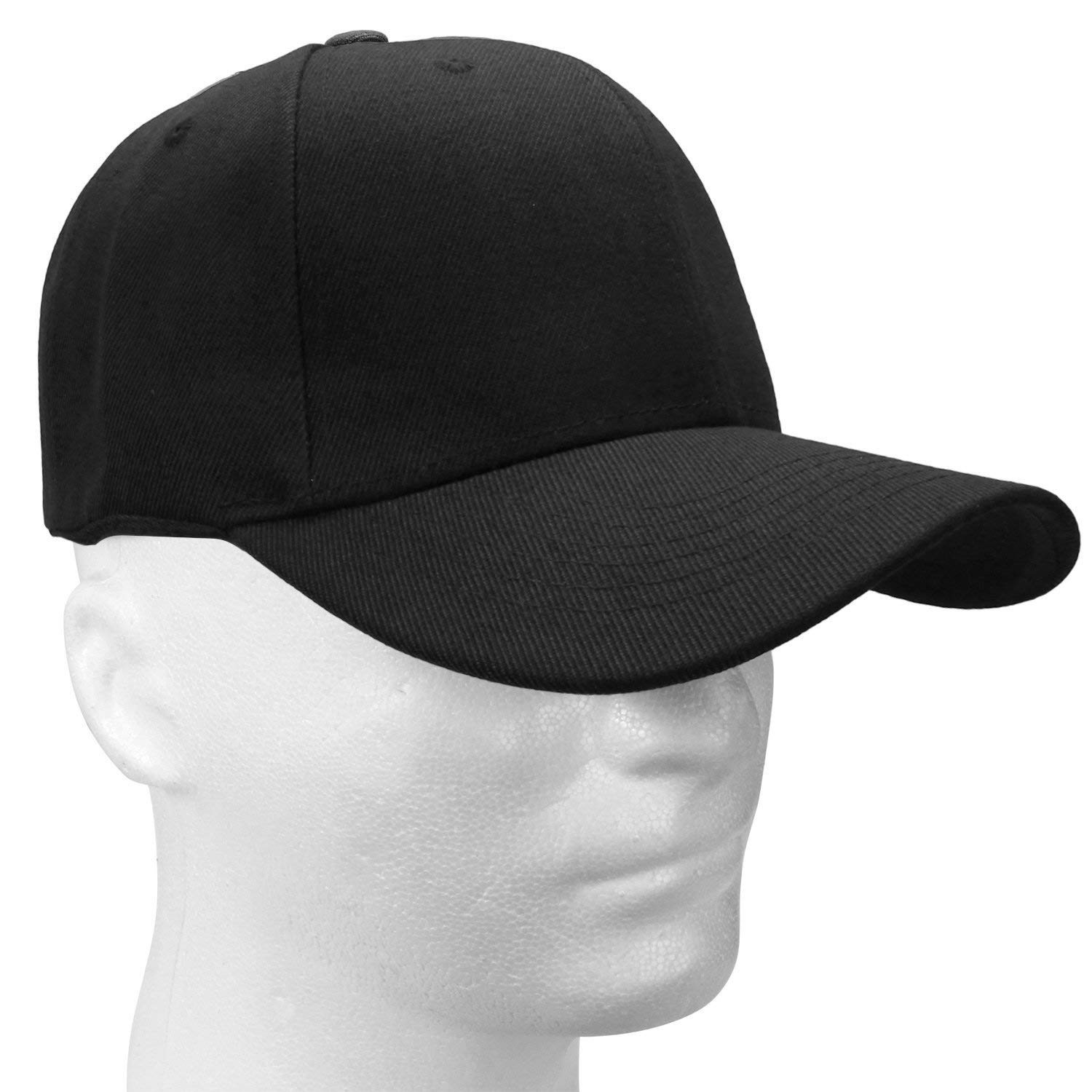 Falari Baseball Cap Adjustable Size for Running Workouts One Size, 1pc Black