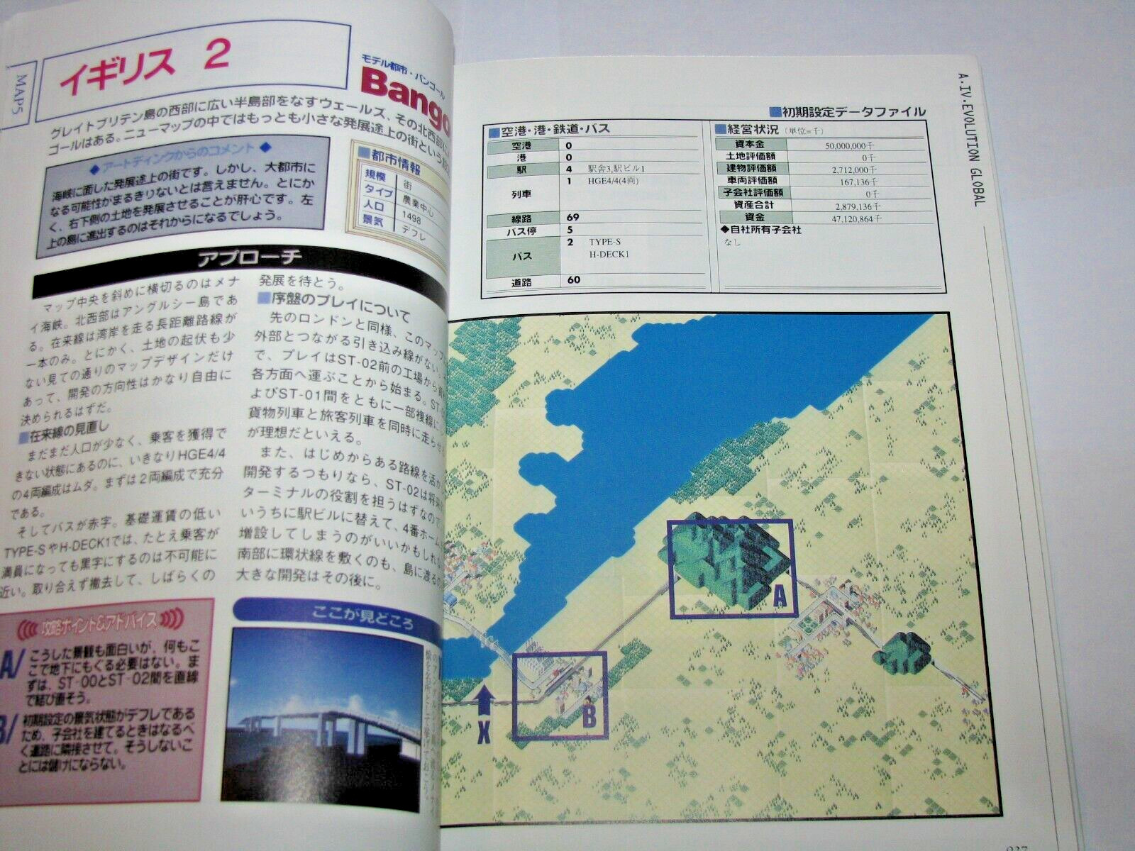 A IV Evolution Global A Train PS1 Official Guide Book Japan import US Seller