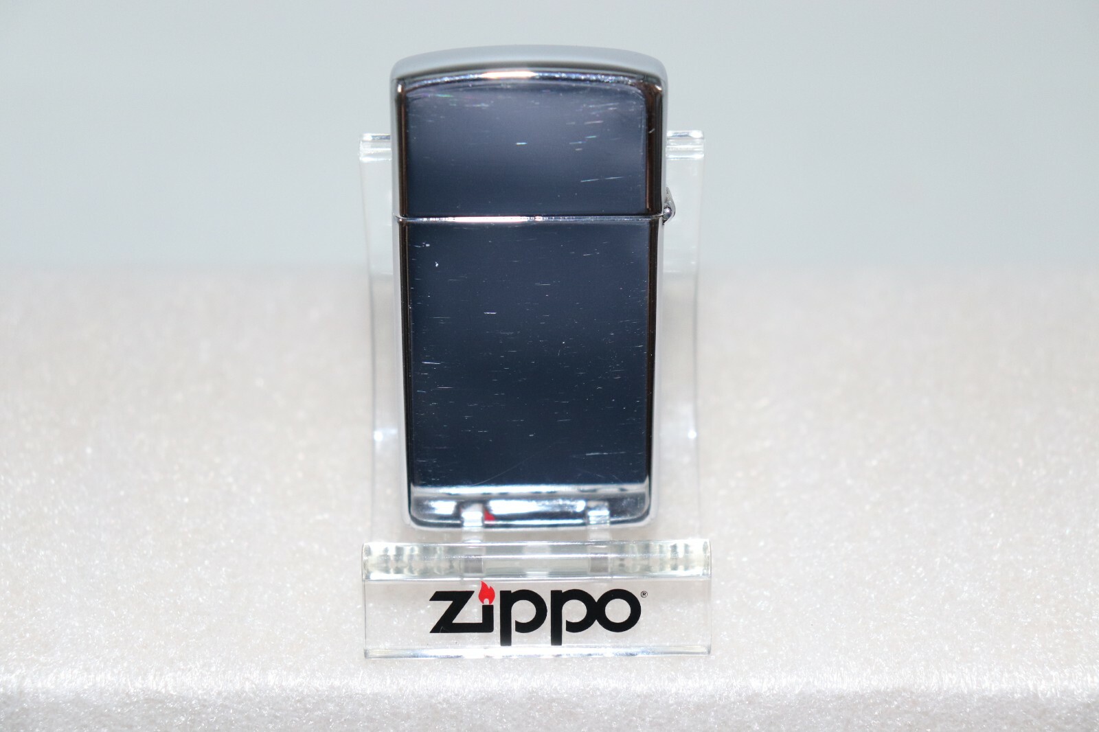 ZIPPO Slim High Polish Chrome Angle Lined Lighter