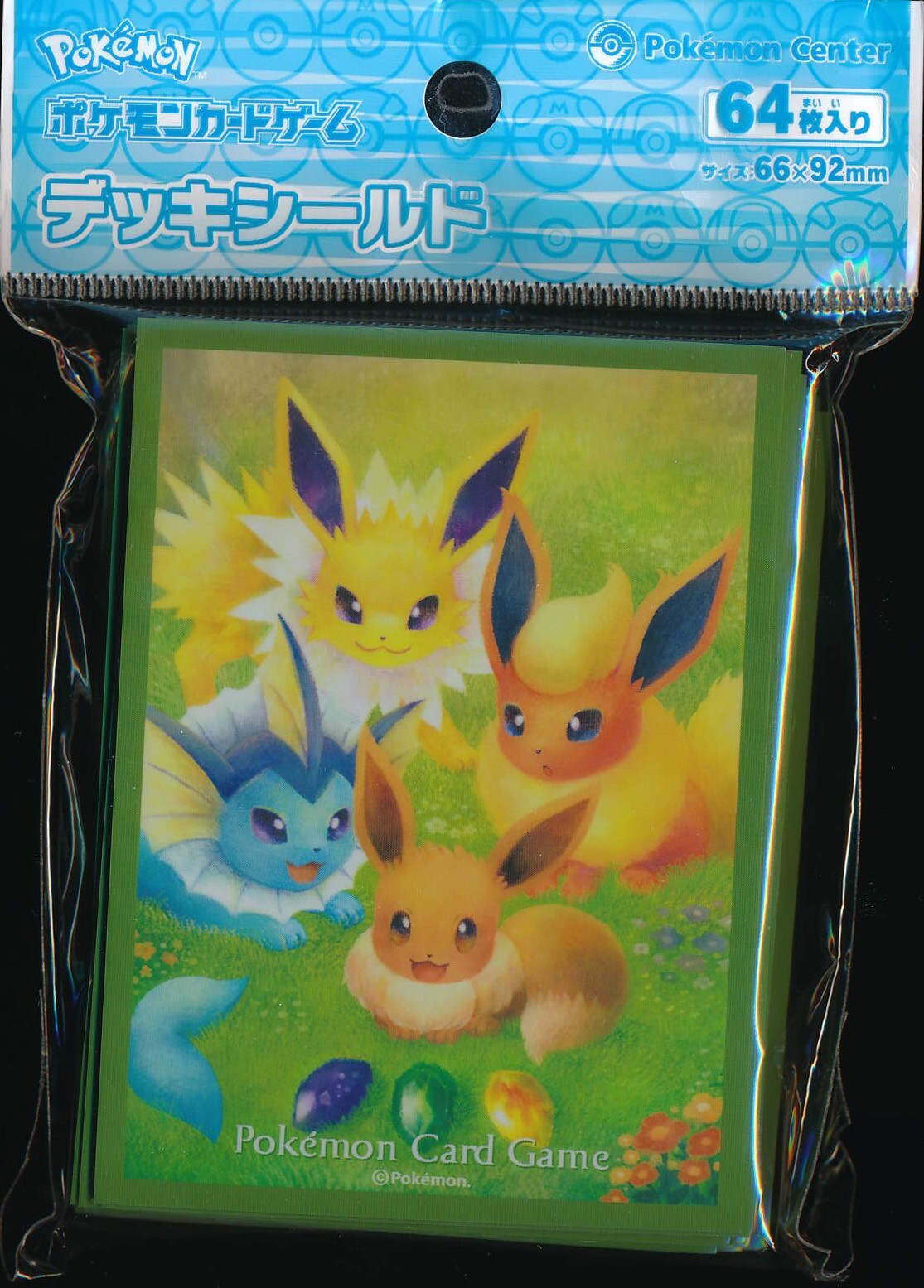Pokemon Center Japan Eevee Evolution Stones - Card Sleeves Deck Shields - 64