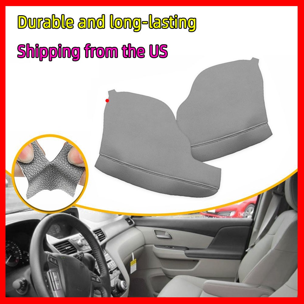 2Pcs Dark Gray Front Door Panels Armrest Cover For 2011-2017 Honda Odyssey New