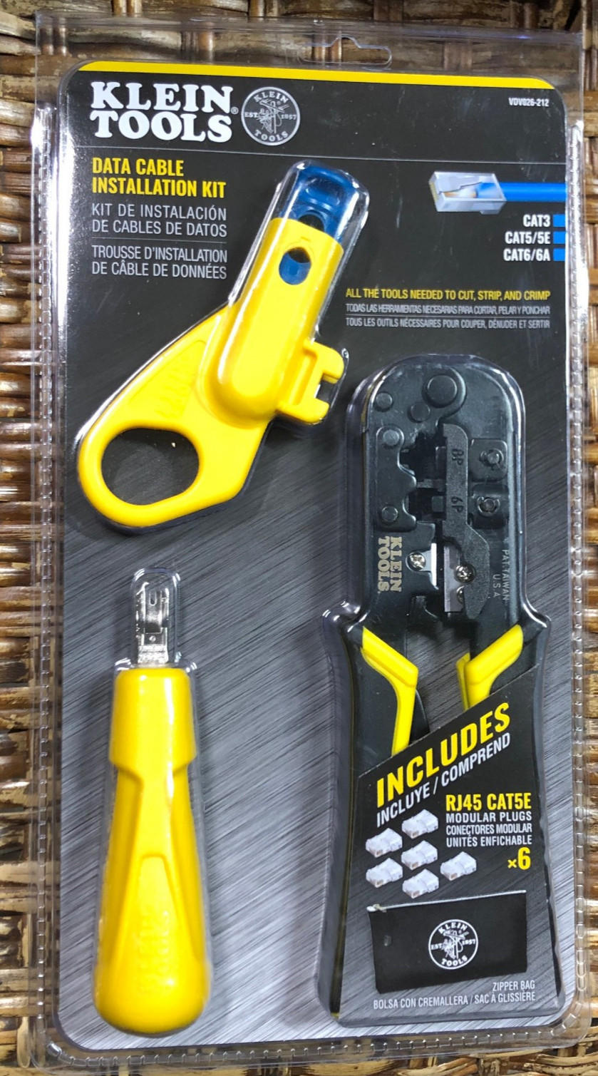 Klein VDV026-212 Data Cable Installation Kit w/ Zipper Pouch Model (NEW SEALED)