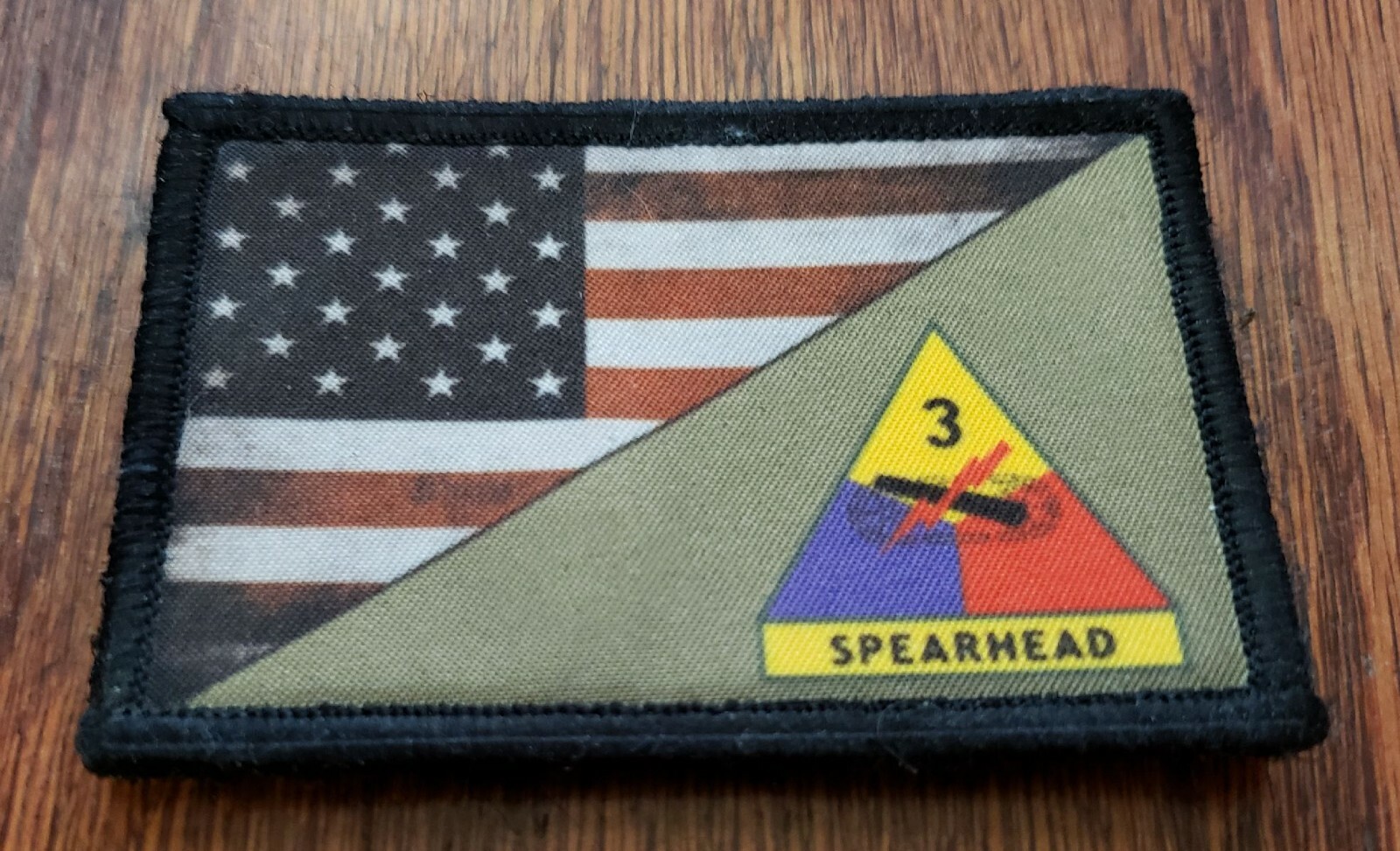 Full Color 3rd ARMORED Division  US Flag Morale Patch Tactical Military ARMY