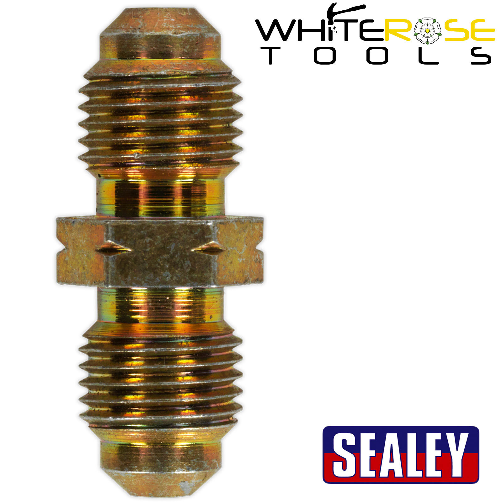 Sealey Brake Tube Connector M10 x 1mm Male to Male Pack of 10