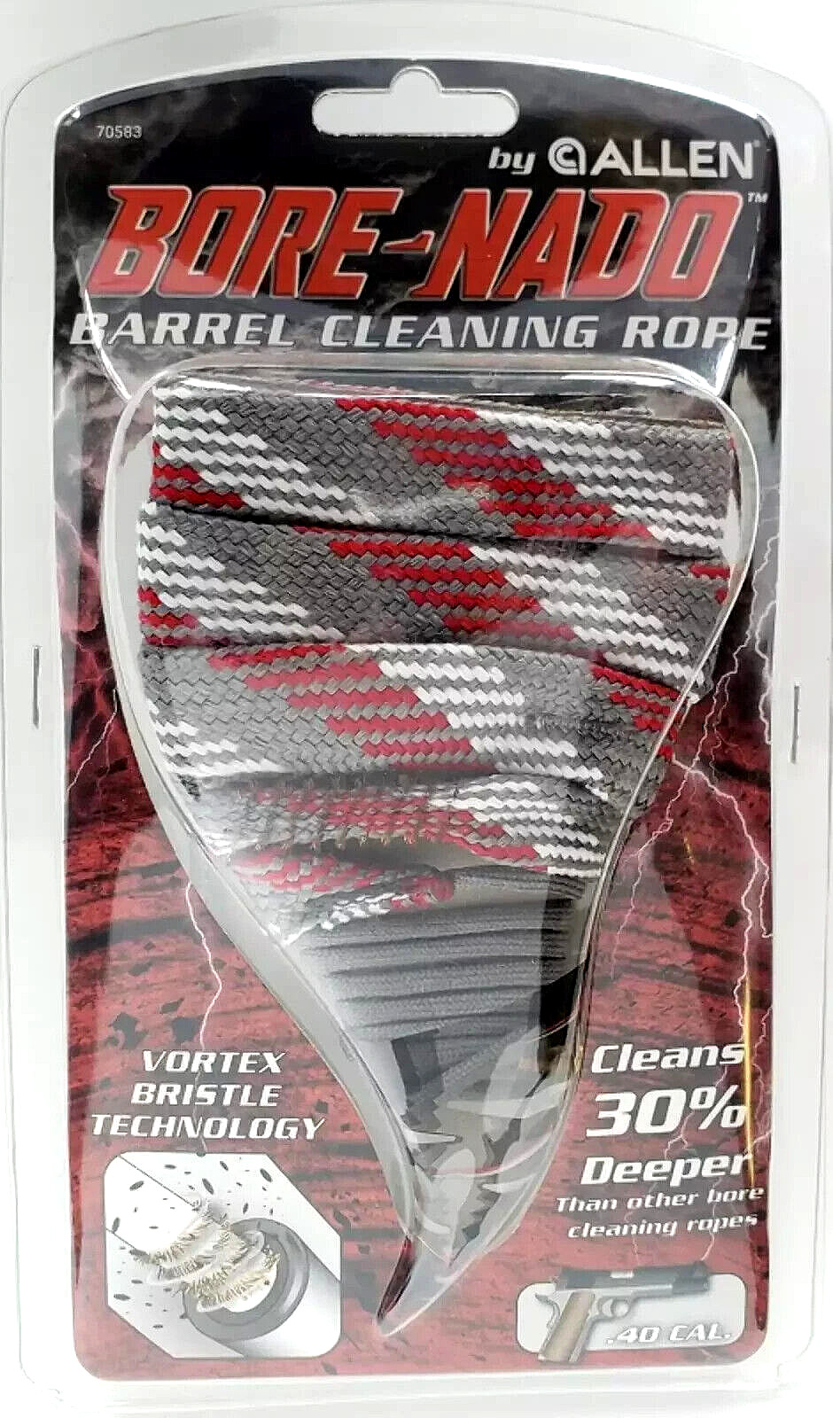 Allen #70583 Bore-Nado Barrel Cleaning Rope .40 Cal GJ