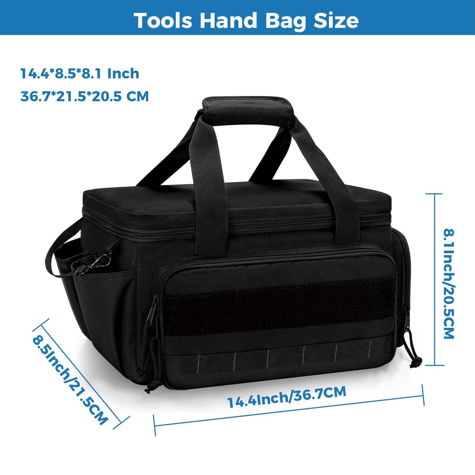 1pcs  Heavy Duty Tool Backpack Hardware Storage Bag Removable Pouch