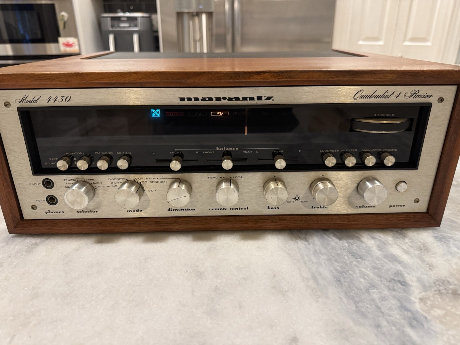 Marantz 4430 Quadradial 4 Receiver 1970s Vintage Wood Case -Parts Repair - Video