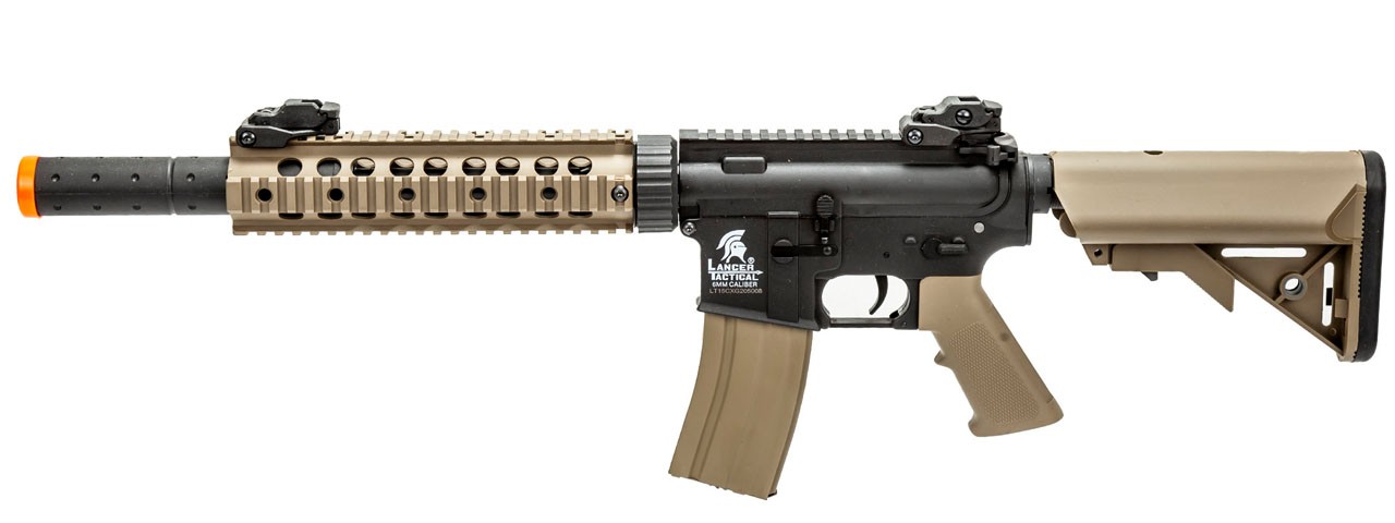 Lancer Tactical Gen 2 9" Nylon Polymer M4 AEG Electric Airsoft Gun w/ Mock Suppr