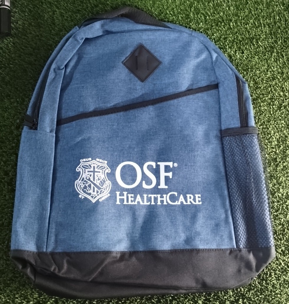 2 Backpack Blue Promotion  OSF Healthcare"