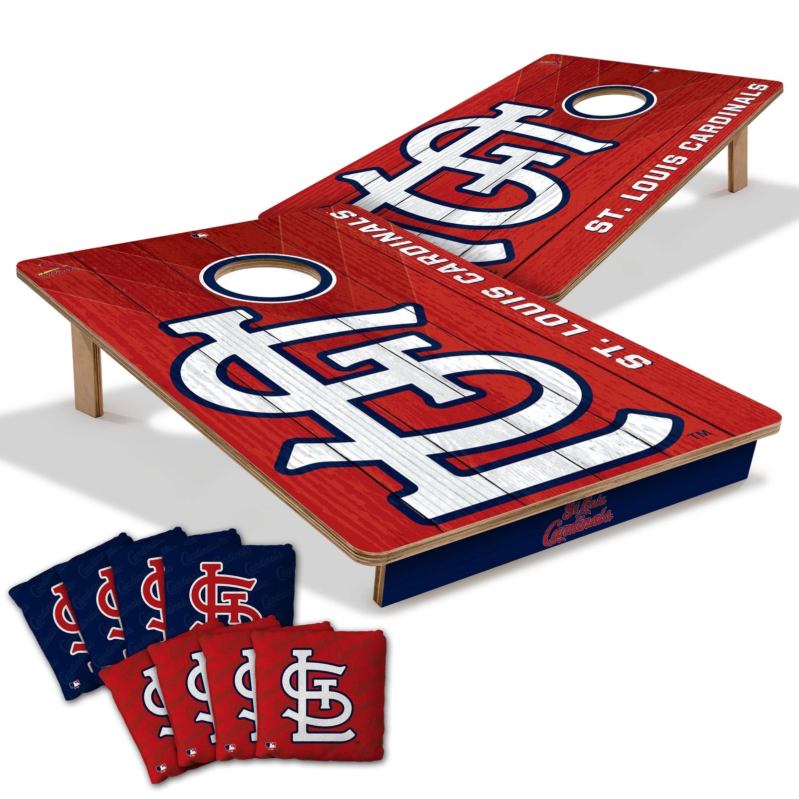 Cardinals Cornhole Boards Tailgate 2x3 Size Foldable Legs Resin Bags