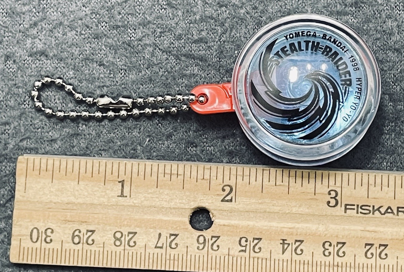 Yomega Yo-Yo Vintage Keychain Stealth Raider Blue NOS