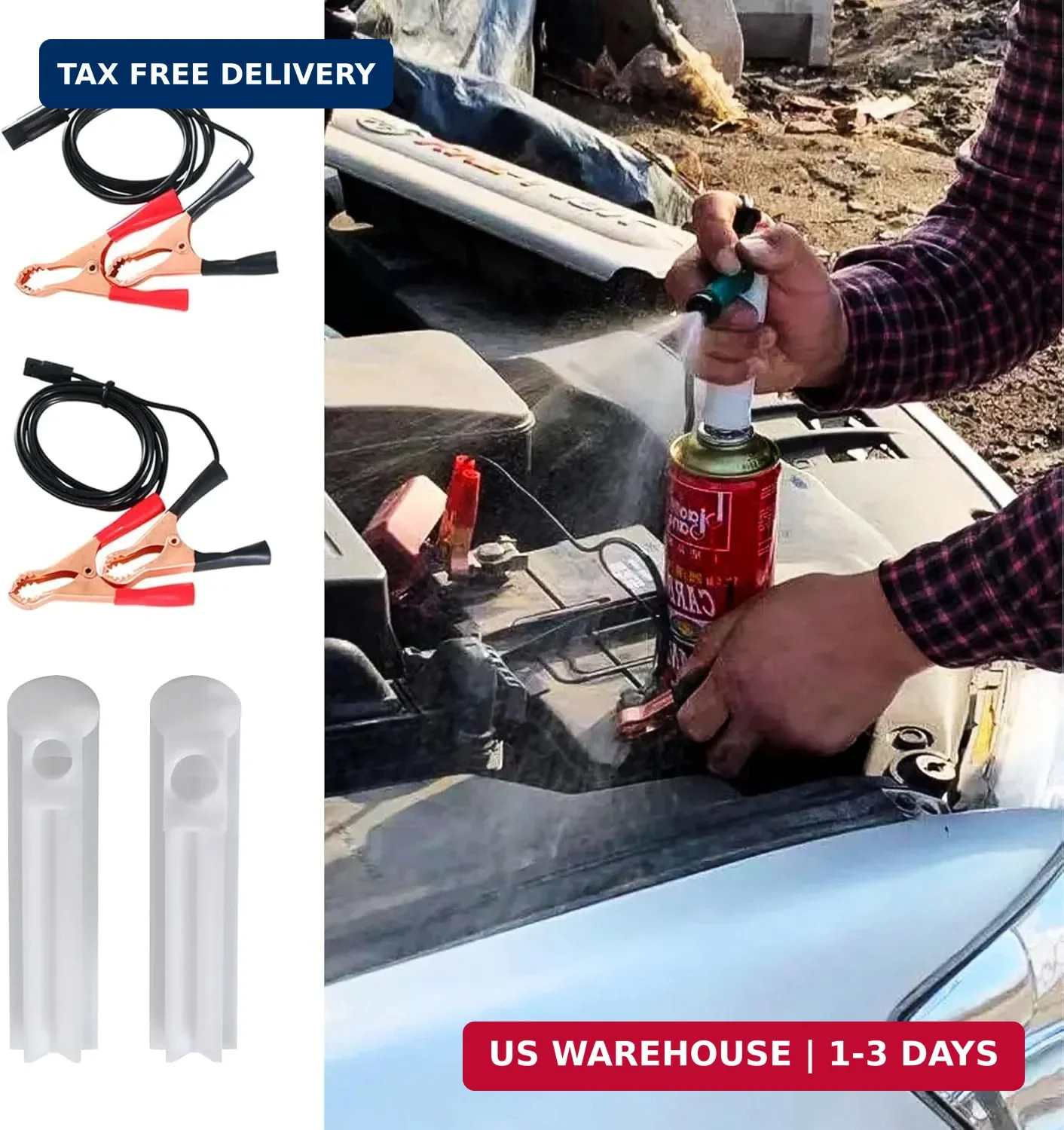 4Pcs Fuel Injector Cleaner Kit, Universal Fuel Injector Flush Cleaner Adapter DI