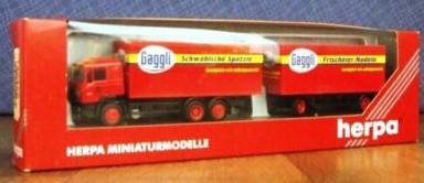 Herpa 142472 1:87 MAN F90 Gaggli Truck w/Trailer