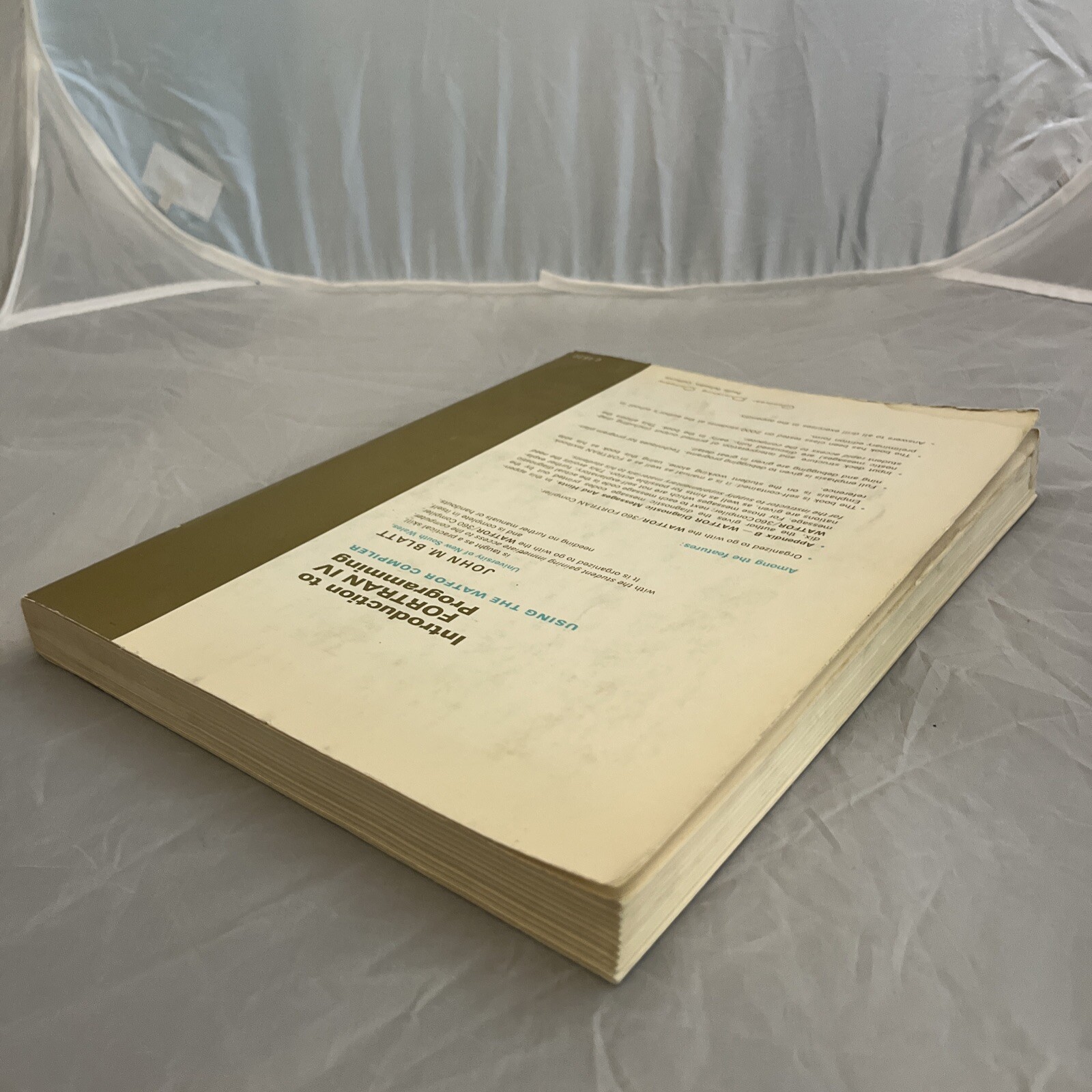 1968 Introduction to Fortran IV Programming Softcover Book John M. Blatt