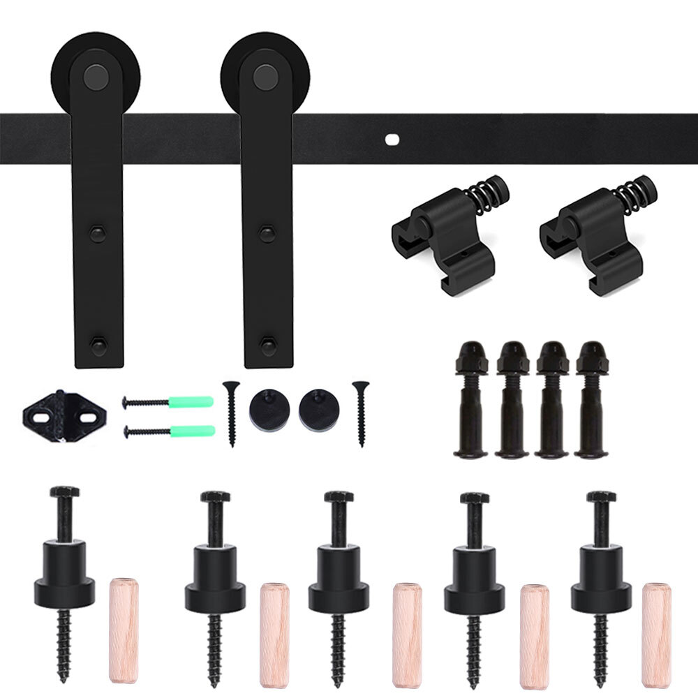 5-20FT Sliding Barn Door Hardware Roller Track Kit for Single Double Door