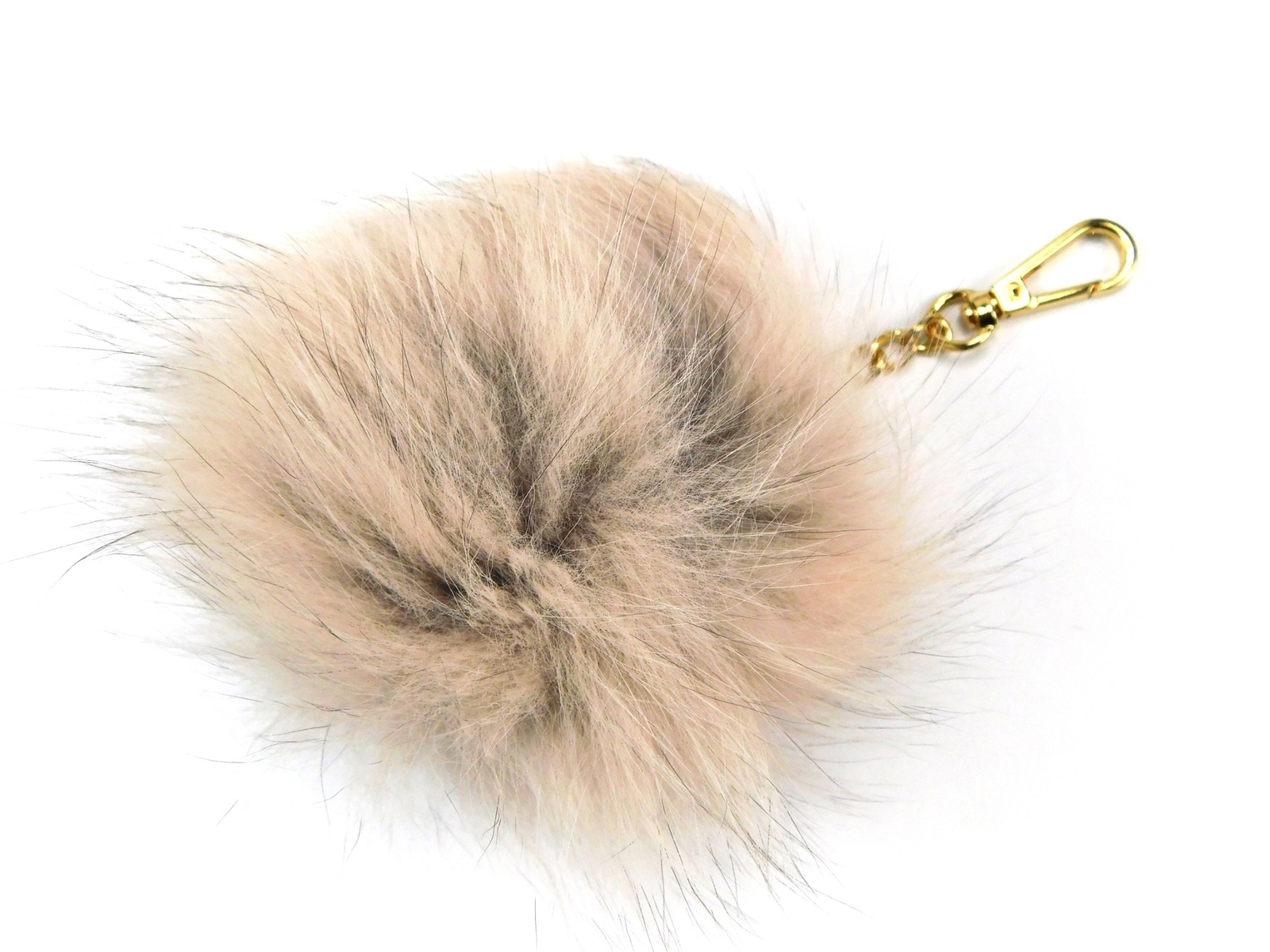 Genuine Silver Fox Fur Keychain Handbag Charm Adornment B