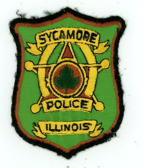 ILLINOIS IL SYCAMORE POLICE NICE OLD VINTAGE SHOULDER PATCH SHERIFF