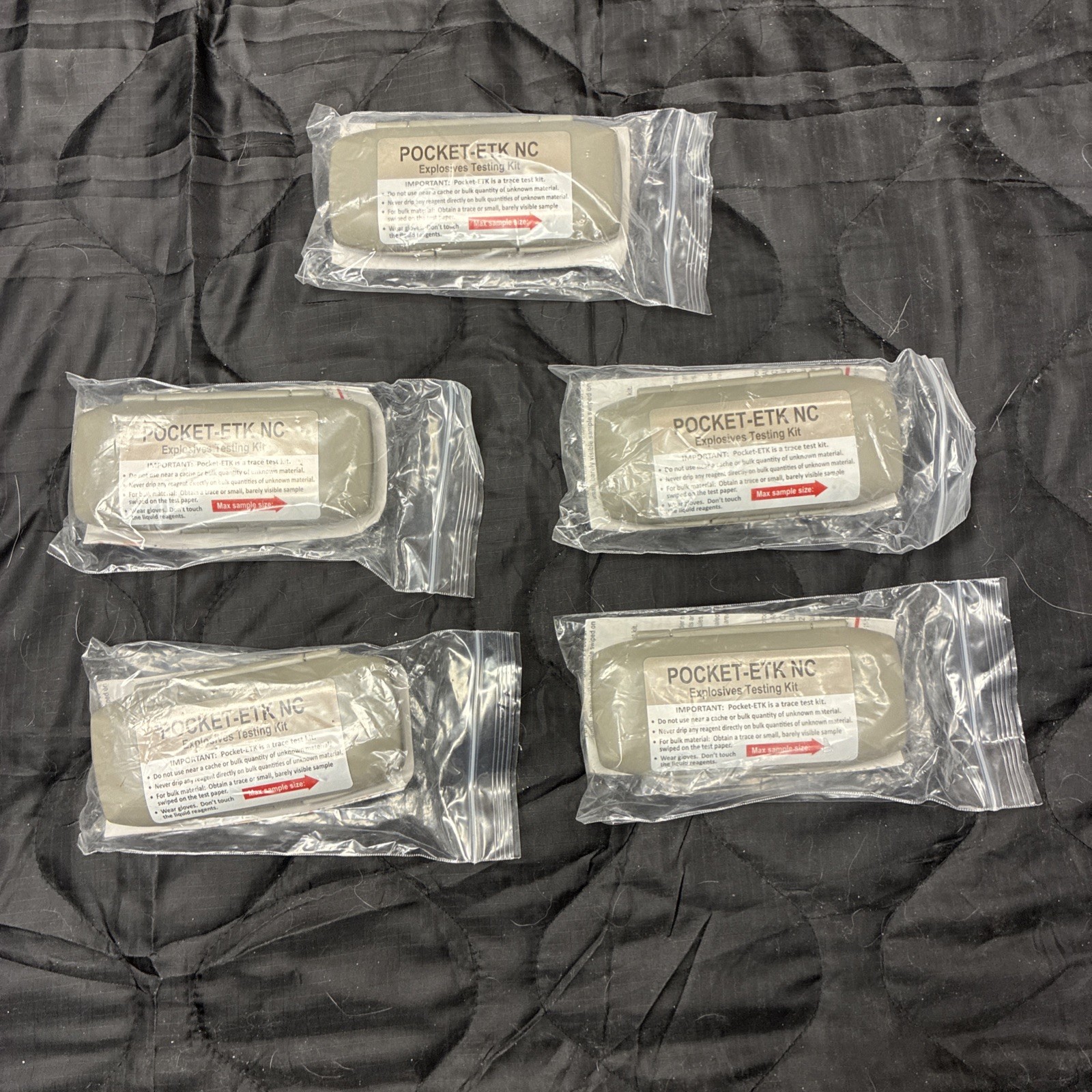 Pocket-ETK NC test kit #104 - Lot of 5