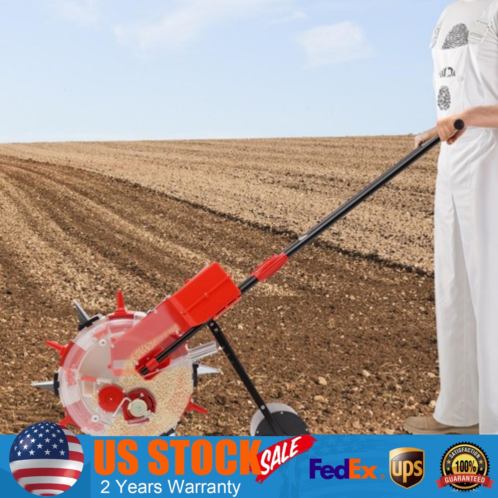 Precision Manual Seeder Garden Seed Planter Spreader Hand-Push Roller Seeder~
