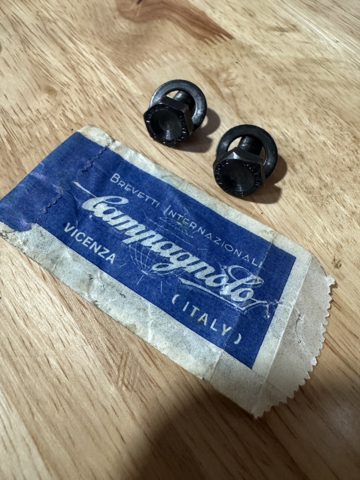 Vintage Campagnolo Nuovo Super Record 15mm Crank  Bolt Washer 2 Bolts