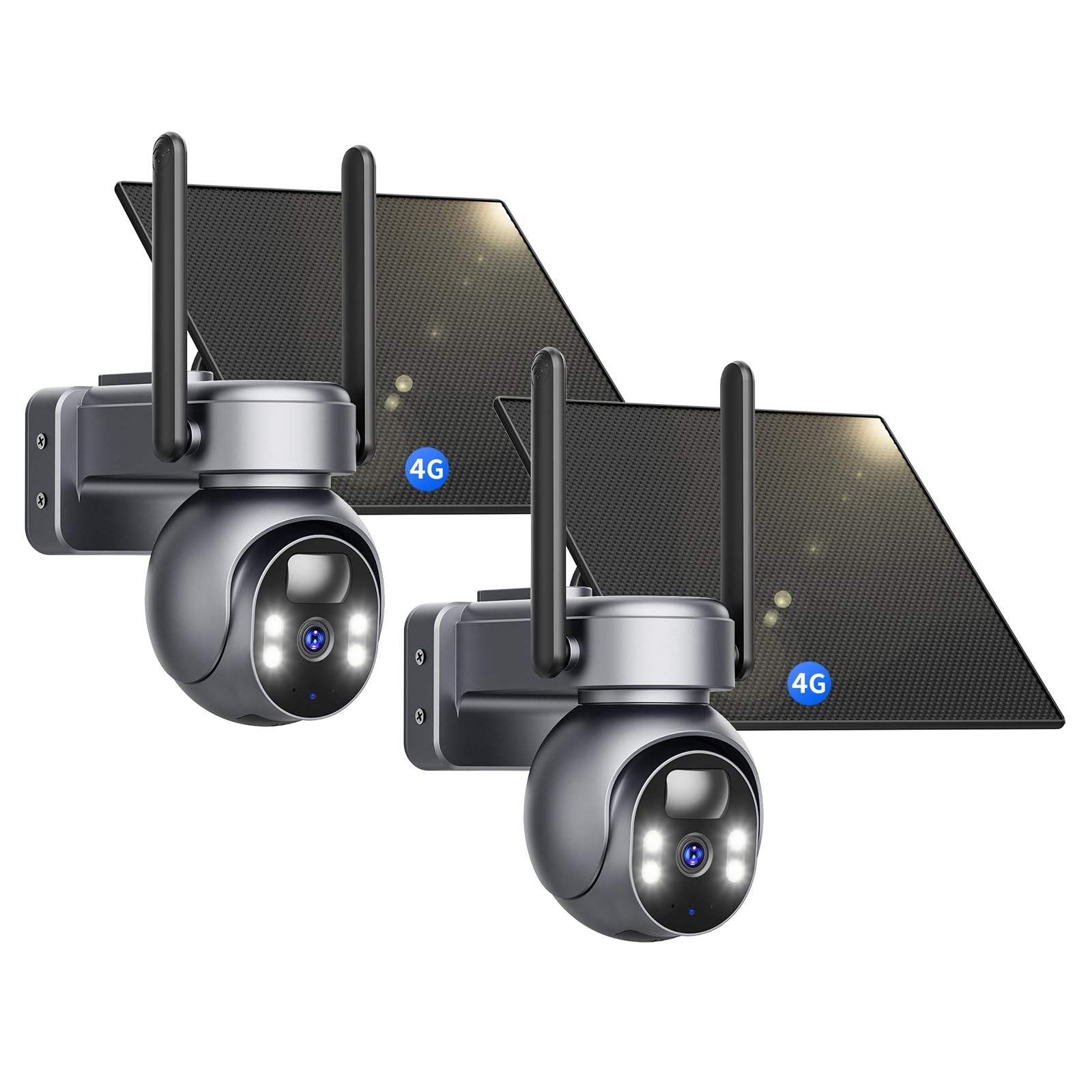 4G LTE Cellular Security Camera Wireless Outdoor, Solar No WiFi Security Came...