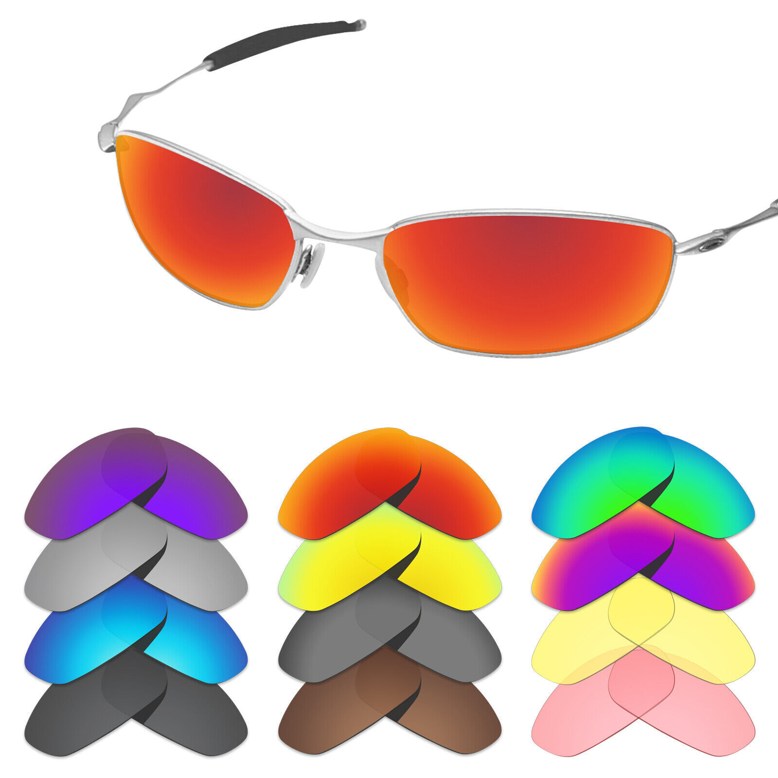 EYAR Polarized Replacement Lenses for-Oakley Whisker Sunglasses Multiple Options