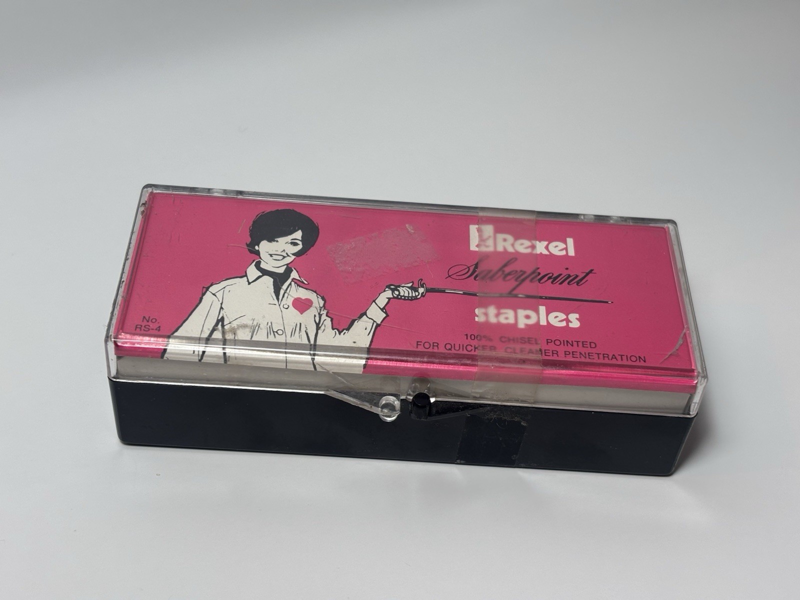 Vintage Rexel Saberpoint Staples 100% Chisel Pointed Prop