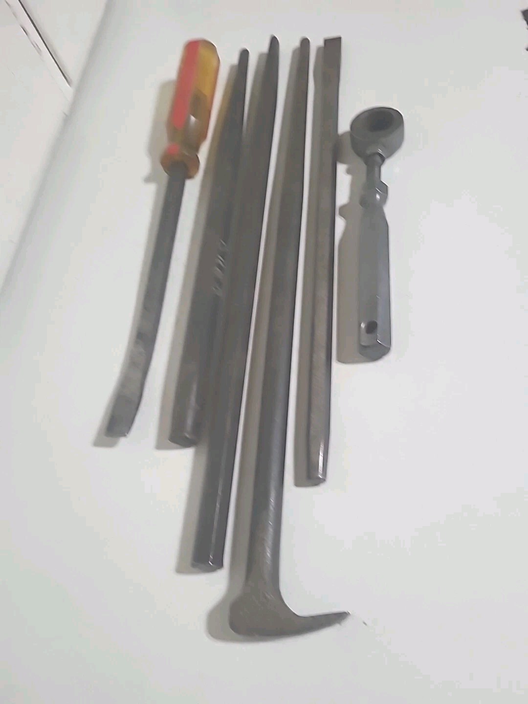 Snap-On & Mac Tools Punch and Chisel, Holder, Prybar, 6 Tool Lot USA MADE TOOLS