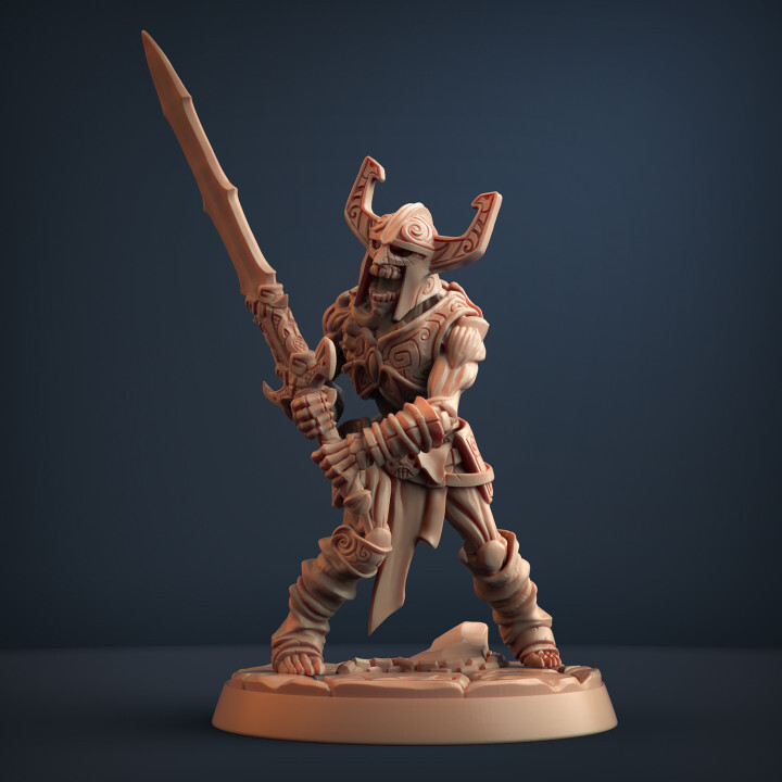 Undead Draugar D Helmet - Artisan Guild - Fantasy Dungeons and Dragons Mini