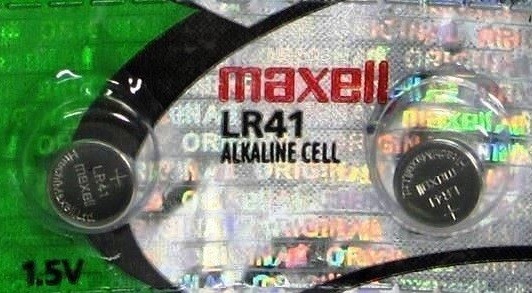2 Maxell LR41 Button Cell Batteries. AG3 192