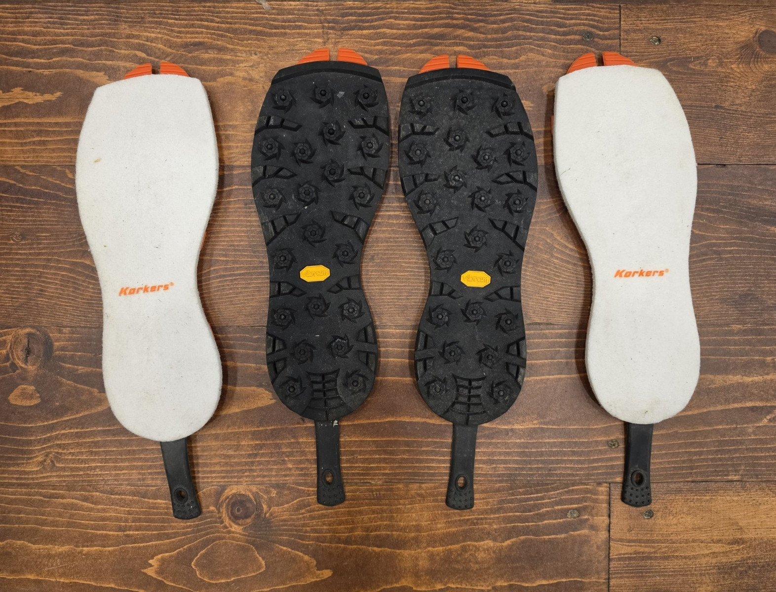 Korkers OmniTrax Interchangeable Removable Traction Sole Inserts/Cleats Set of 4