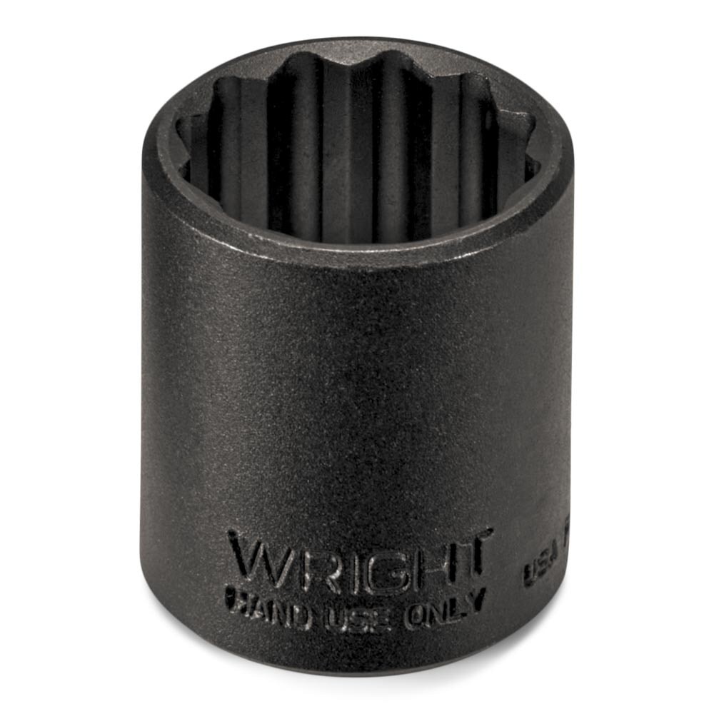 Wright Tool 33130 3/8" Drive Black Finish Standard Socket 12 Point SAE 15/16"