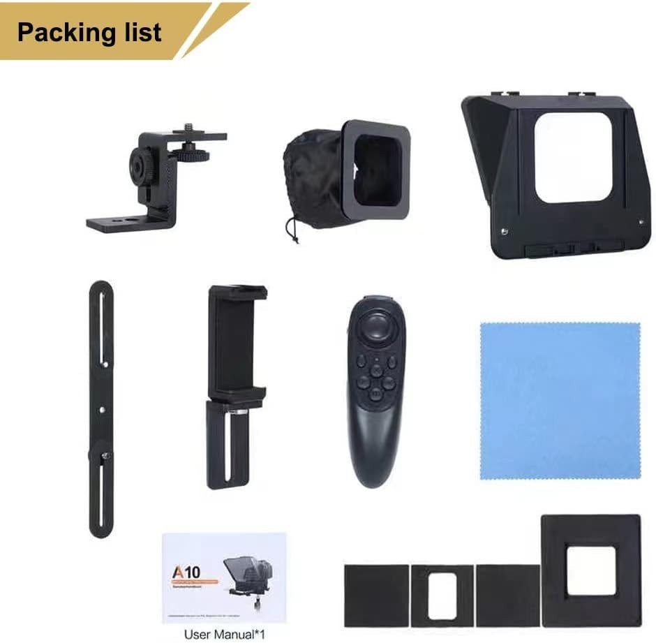 High Definition Teleprompter for Interviews and Speeches with Wireless Remote
