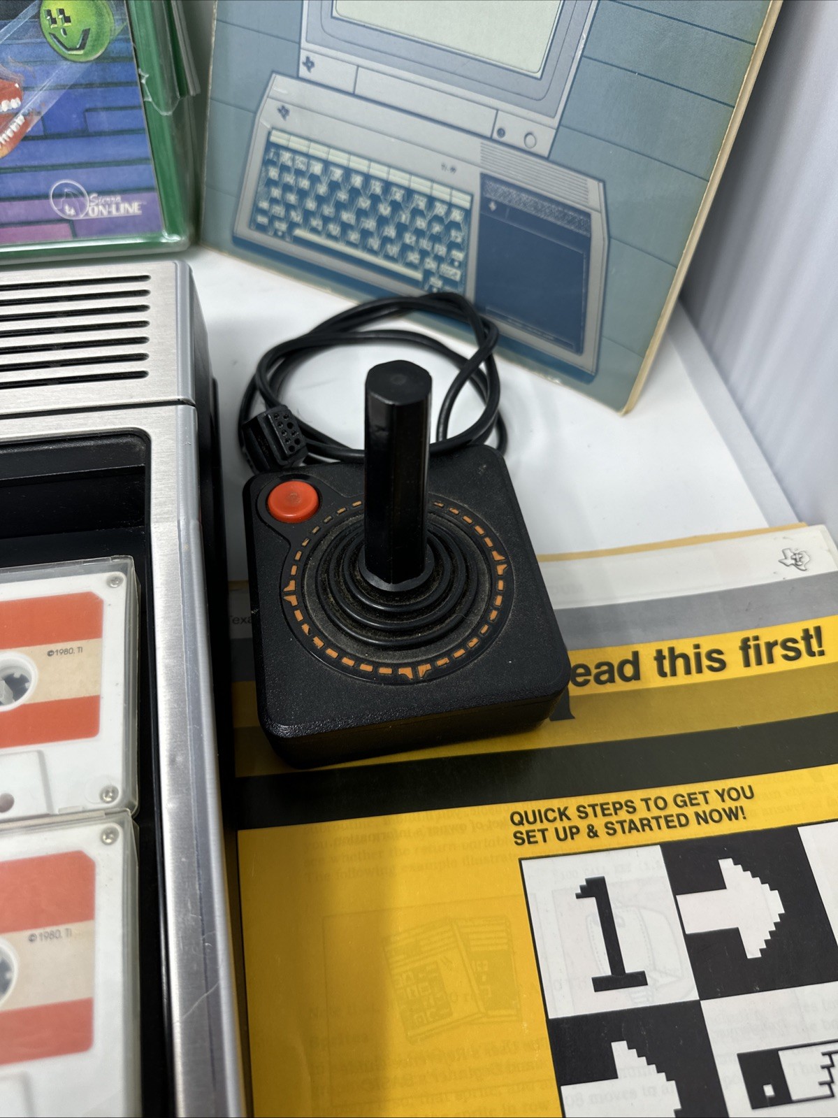 Vintage Texas Instruments TI-99/4A Home Computer + 3 Games, Manuals, + More