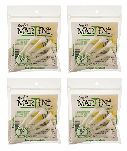 Martini 3 1/4" Step-Up Golf Tees - 4 Pack (20 Tees) (White)