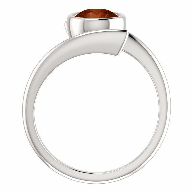 Sterling Silver Round Cut Solitaire Ring Setting - Modern Bypass Style Ring Moun