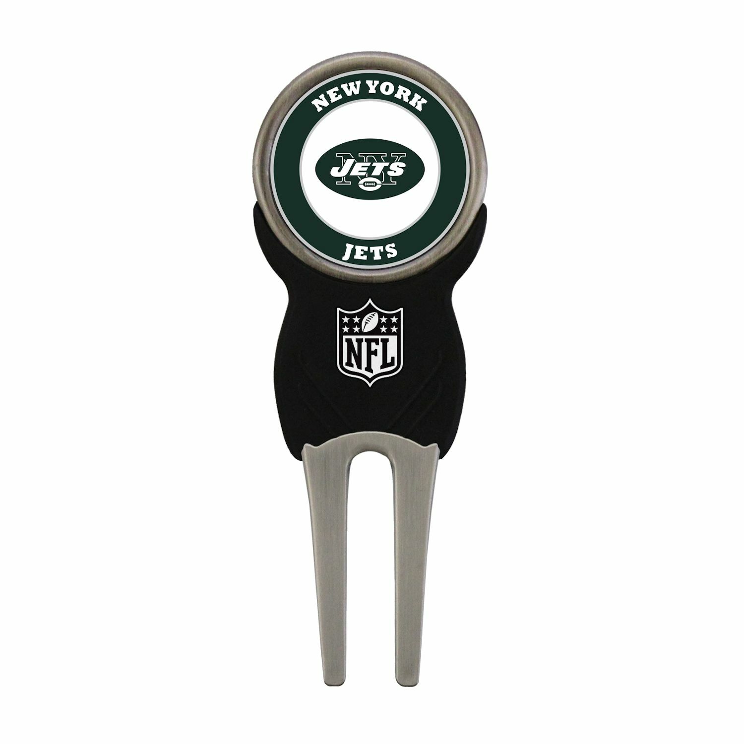NFL New York Jets Divot Tool with Double Sided Golf Ball Marker