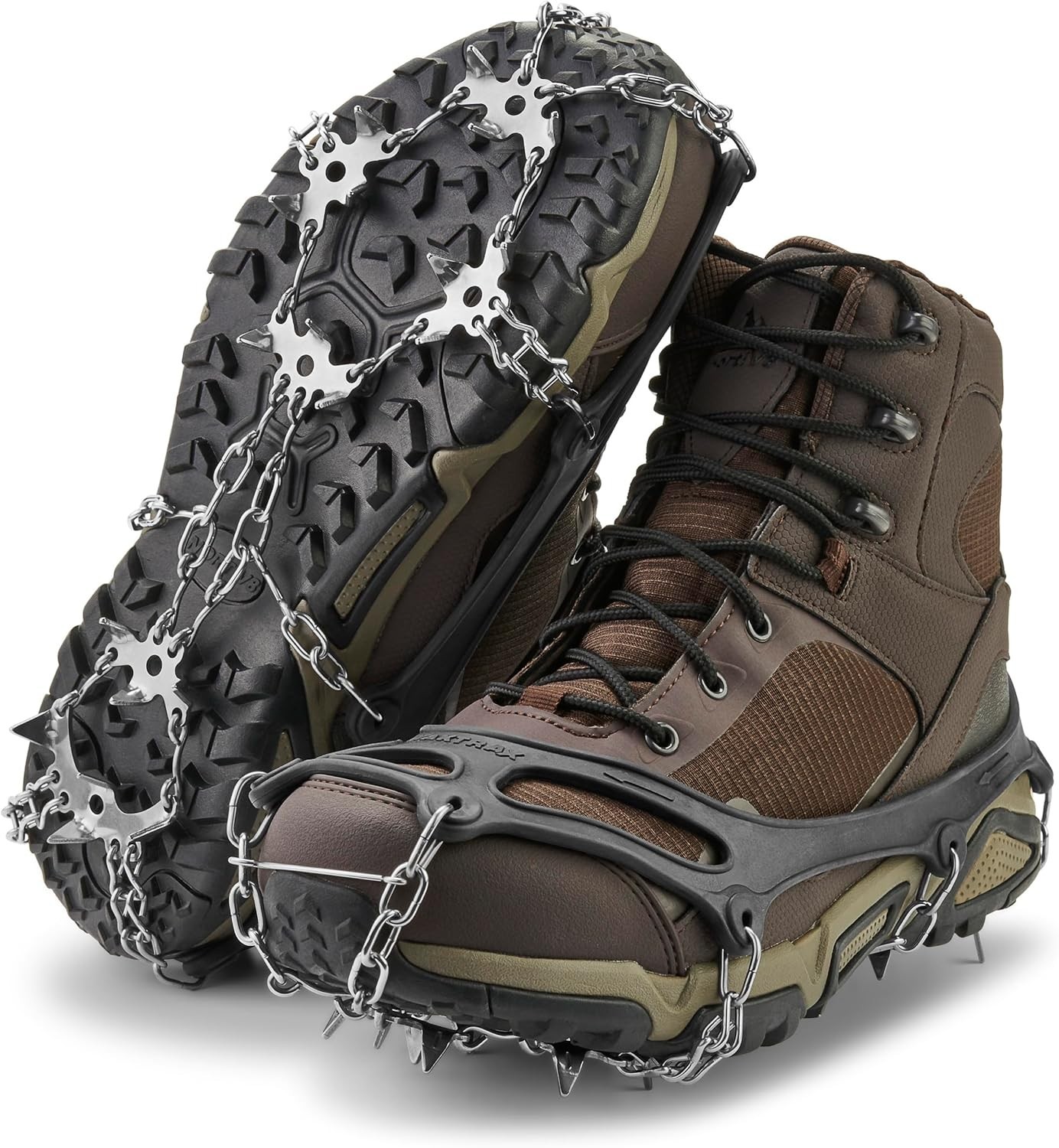 Adventure Grip Durable Winter Traction Device W/ Stainless Steel Spikes Ice
