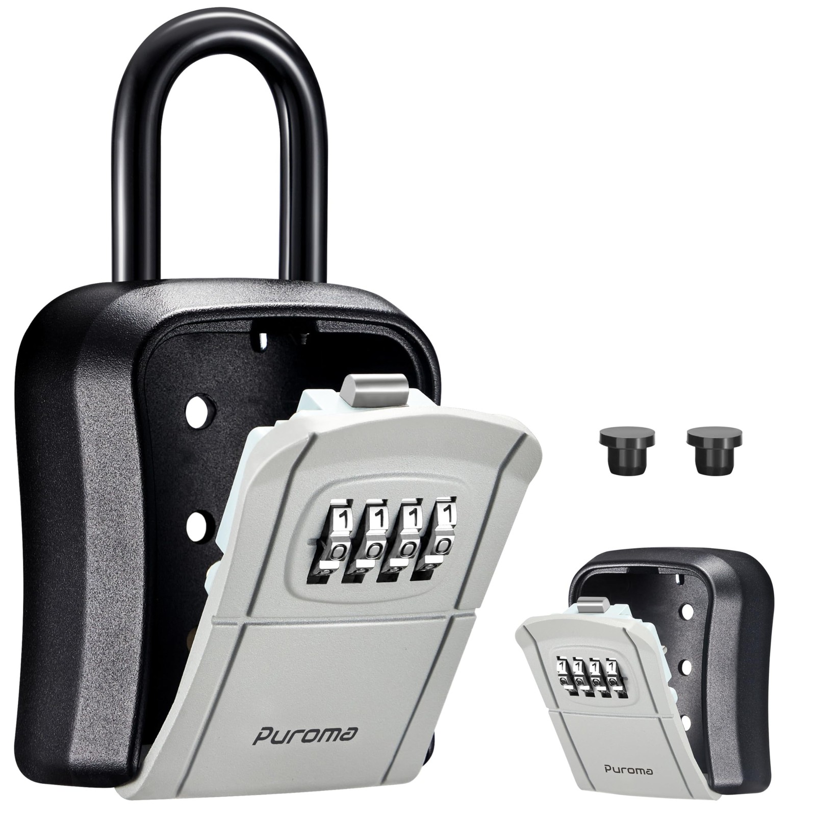 Key Lock Box, Portable Combination Lockbox WallMounted Key Storage Box for Ho...