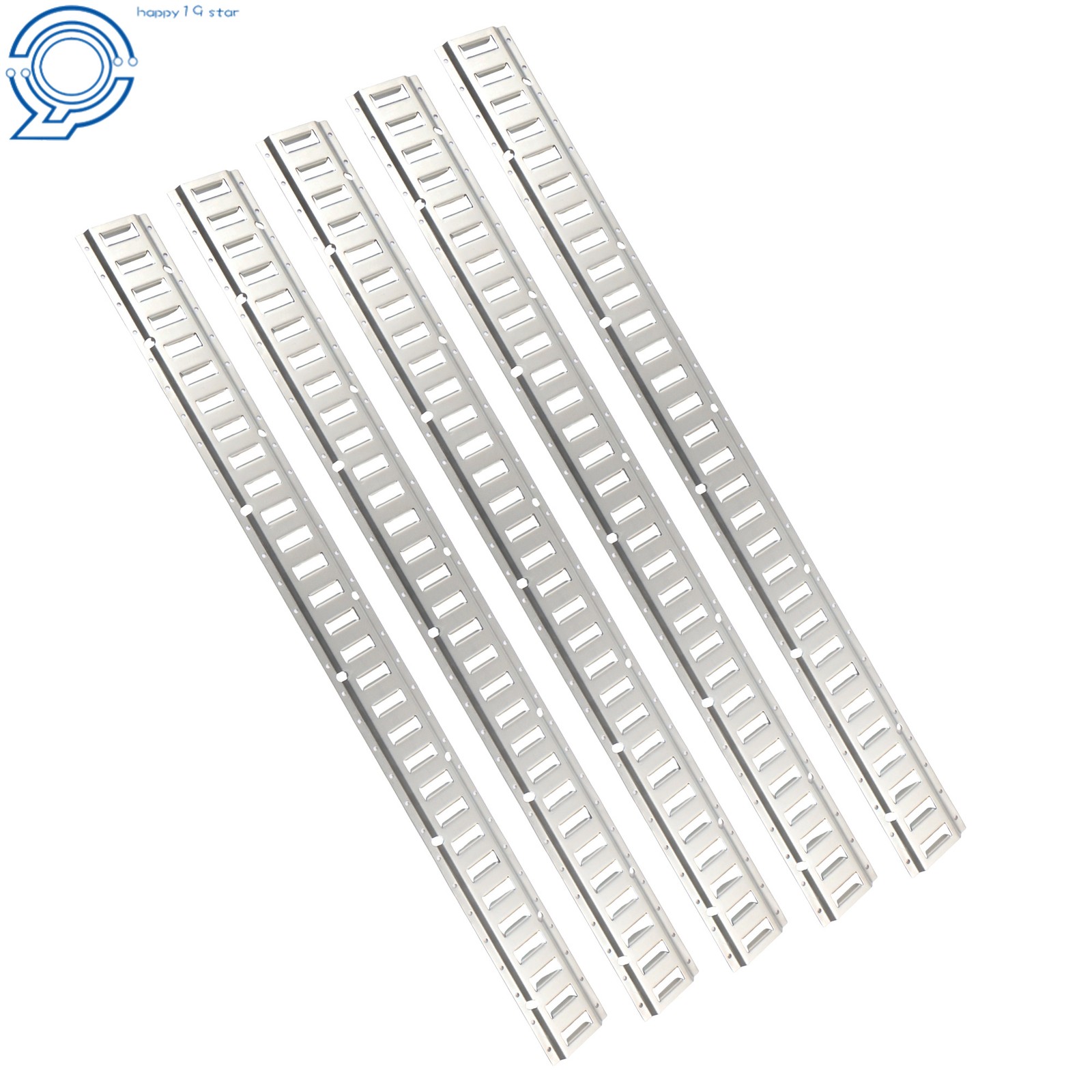 5 Pack 5' E Silver Track Tie Down Rail Kit For RV Trailer Camper Truck