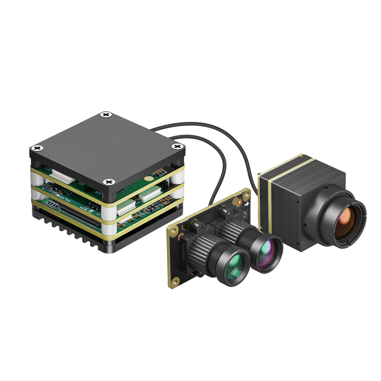 FPV AI DT Vision Cube Target Recognition Locking Tracking System Thermal image